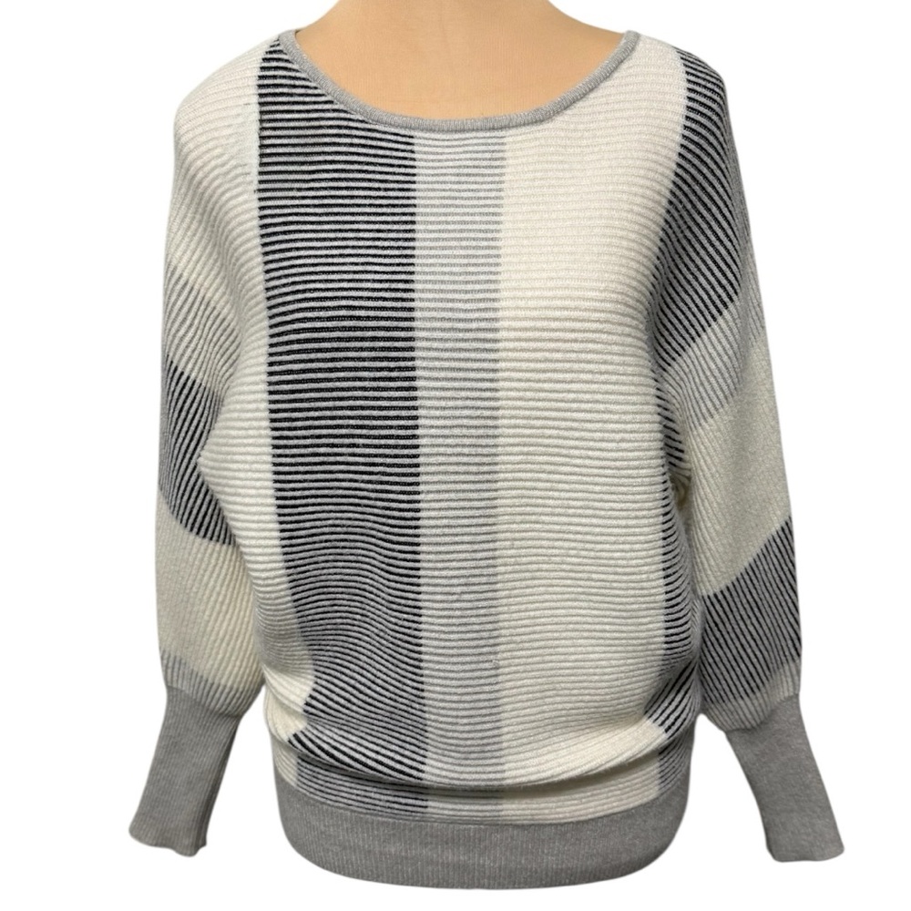 Liverpool Colorblock Dolman Sleeve Super Soft Striped Sweater Size Small Cozy